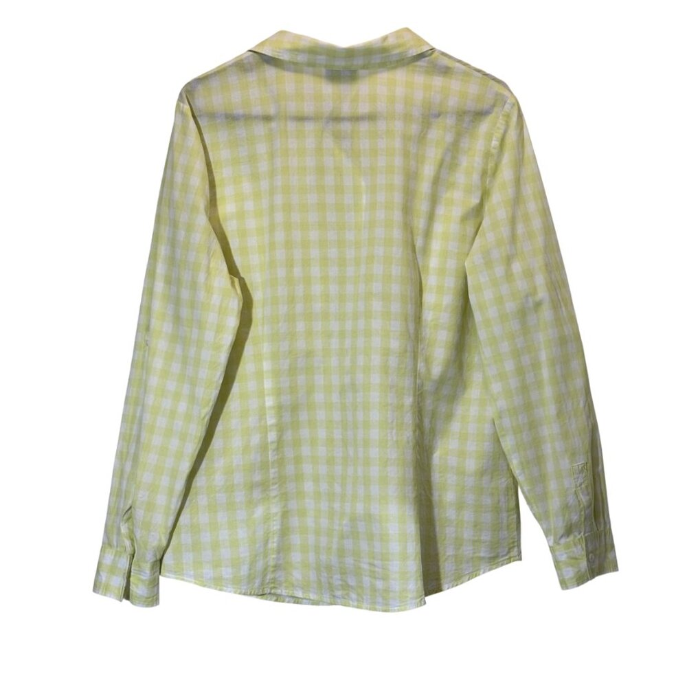 Women Green Plaid Shirt Size L - Picture 3 of 4